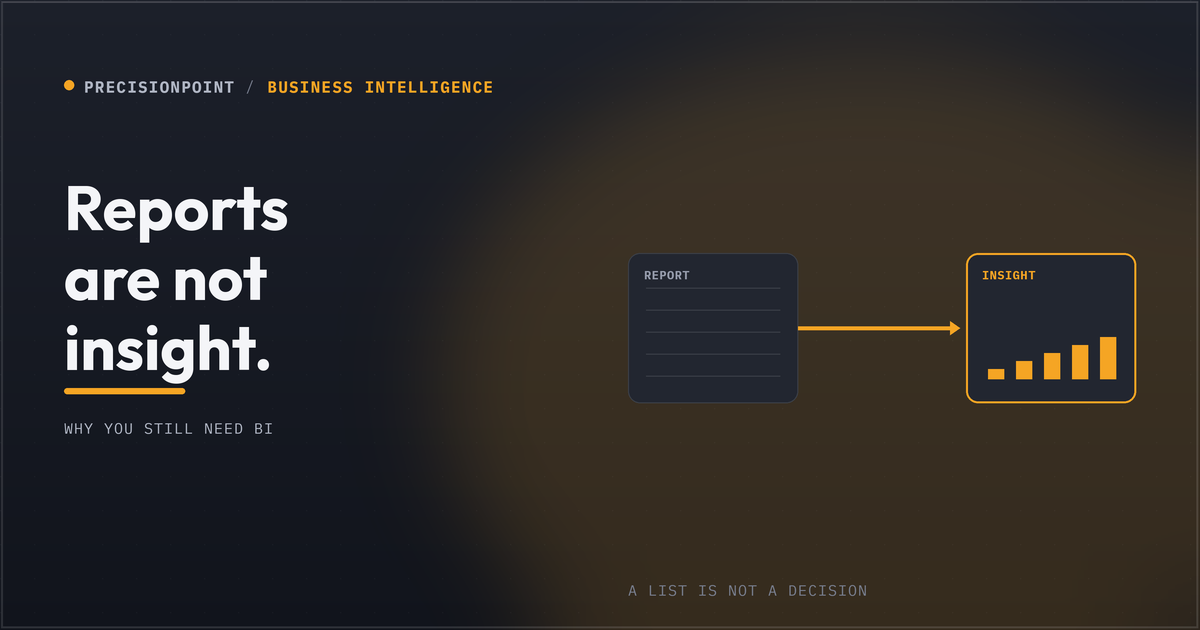 I already have reports, why do I need Business Intelligence?