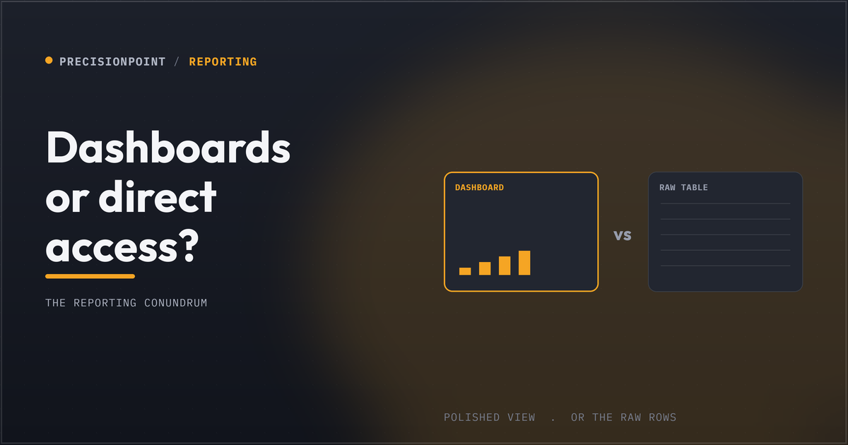 Dashboards or Direct Access to the Data